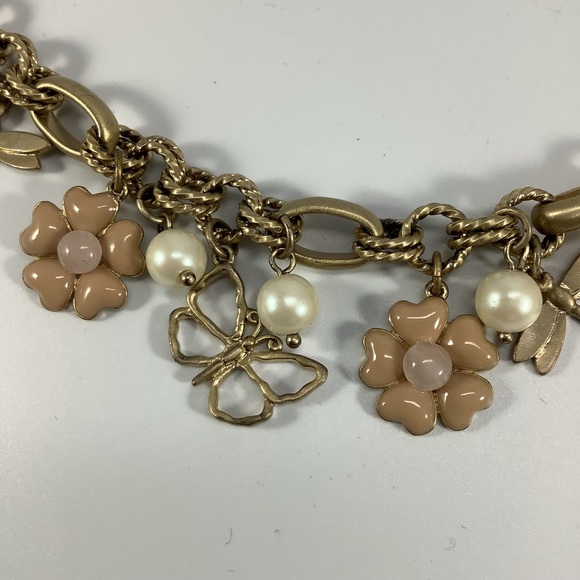 COPY - NEW VINTAGE TALBOTS CHARM BRACELET ROSE QUARTZ BUTTERFLIES DRAGONFLIES F… - Picture 6 of 7